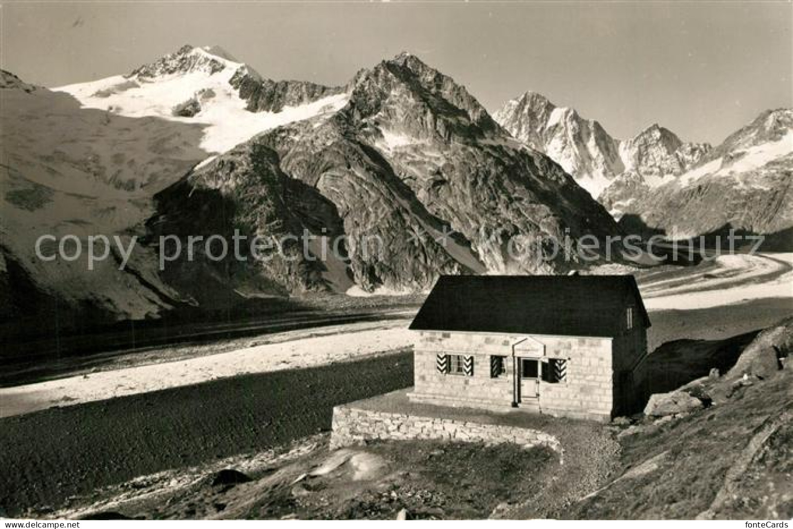 13297857 Lauteraarhuette Mit Scheuchzerhorn Und Finsteraarhorn  - Andere & Zonder Classificatie