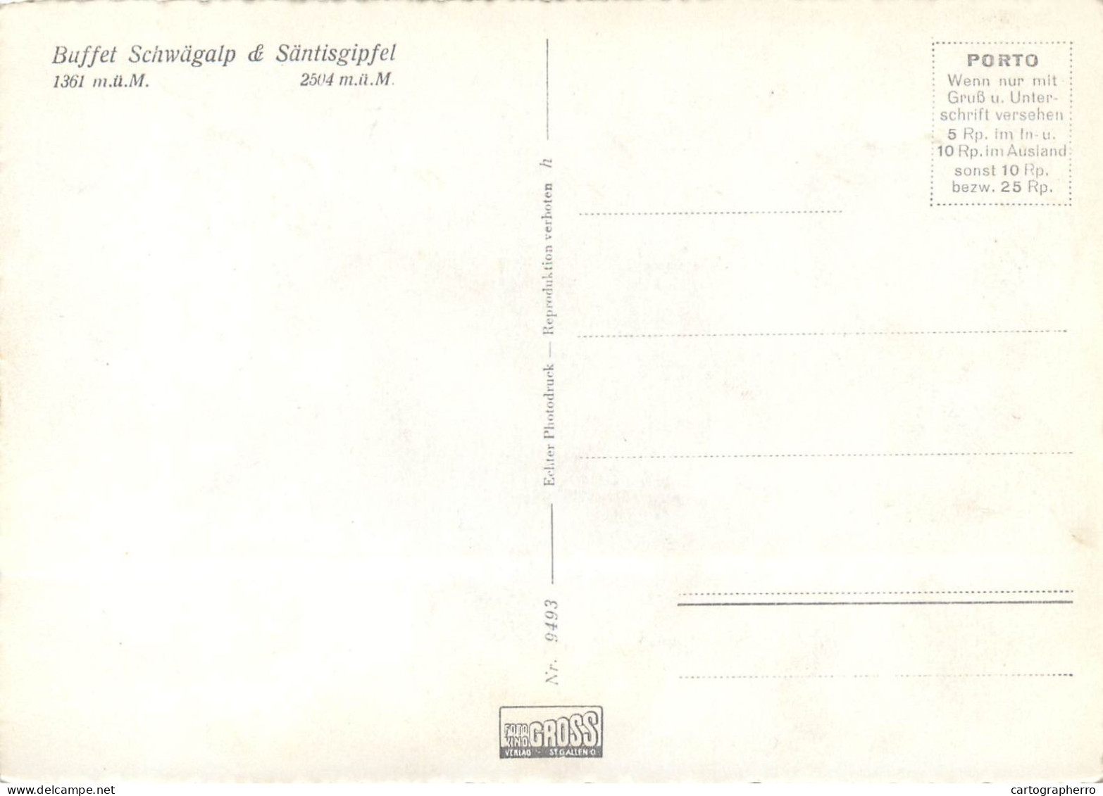 Postcard Switzerland Santis Schwebebahu Bergstation Telecabine - Other & Unclassified