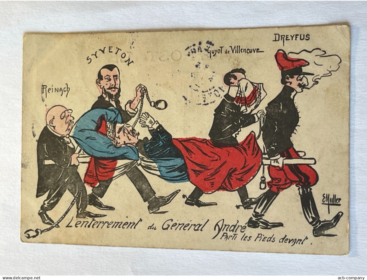 Franc - Maçonnerie .anti Franc Maçonnerie . L Enterrement Du General André . Parti Les Pieds Devant . Dreyfus , Reinach - Judaísmo