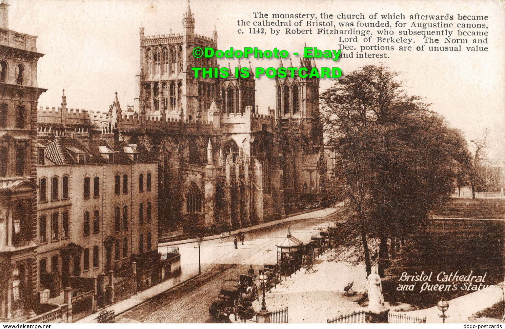 R355824 Bristol Cathedral And Queen Statue. R. Wilkinson - Monde