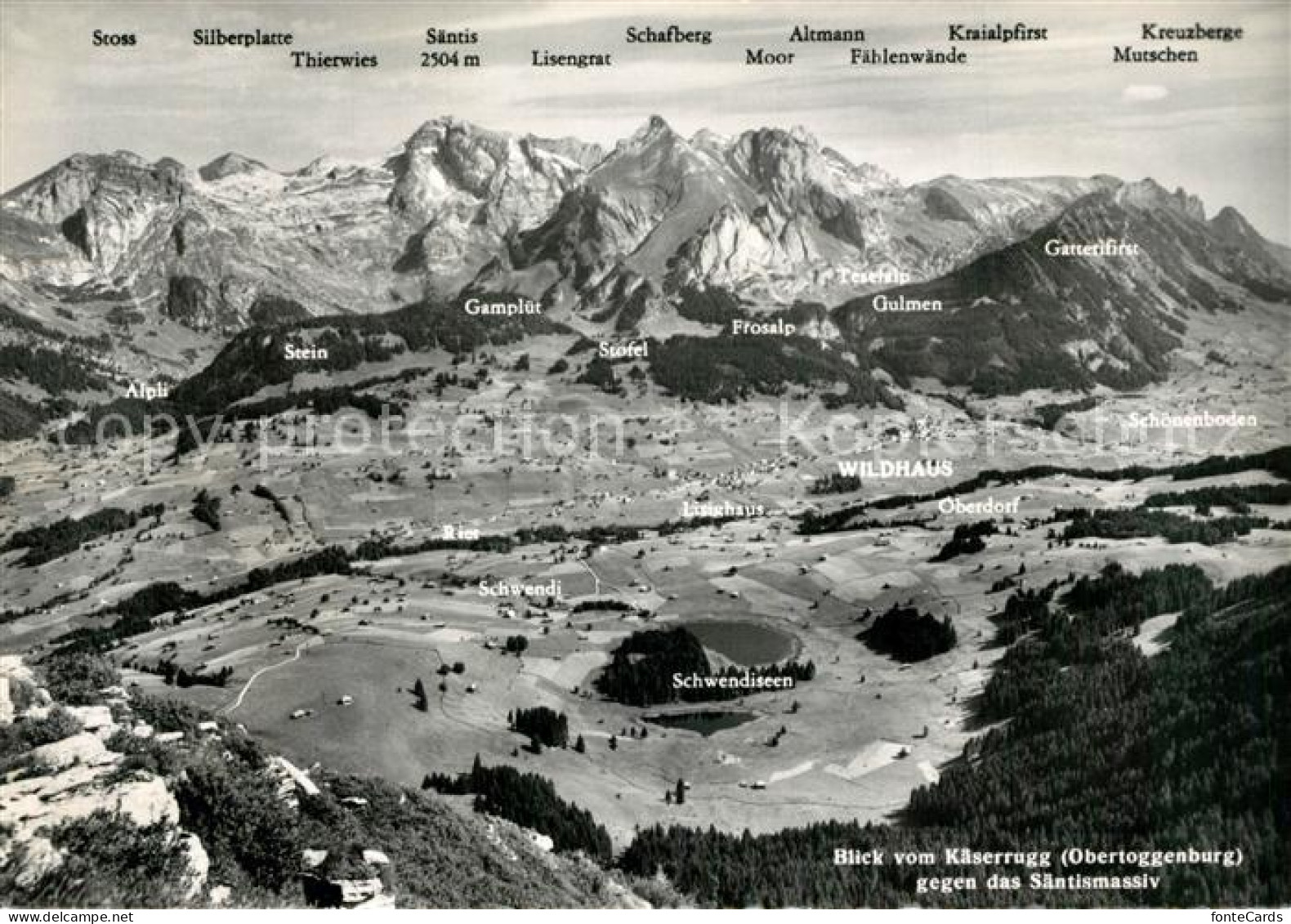 13297387 Wildhaus SG Blick Vom Kaeserrug Zum Saentismassiv Wildhaus SG - Sonstige & Ohne Zuordnung