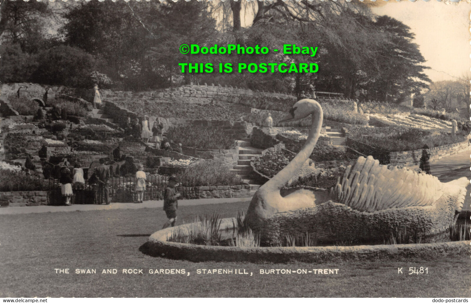 R355853 Burton On Trent. The Swan And Rock Gardens. Stapenhill. Valentine. RP. 1 - World