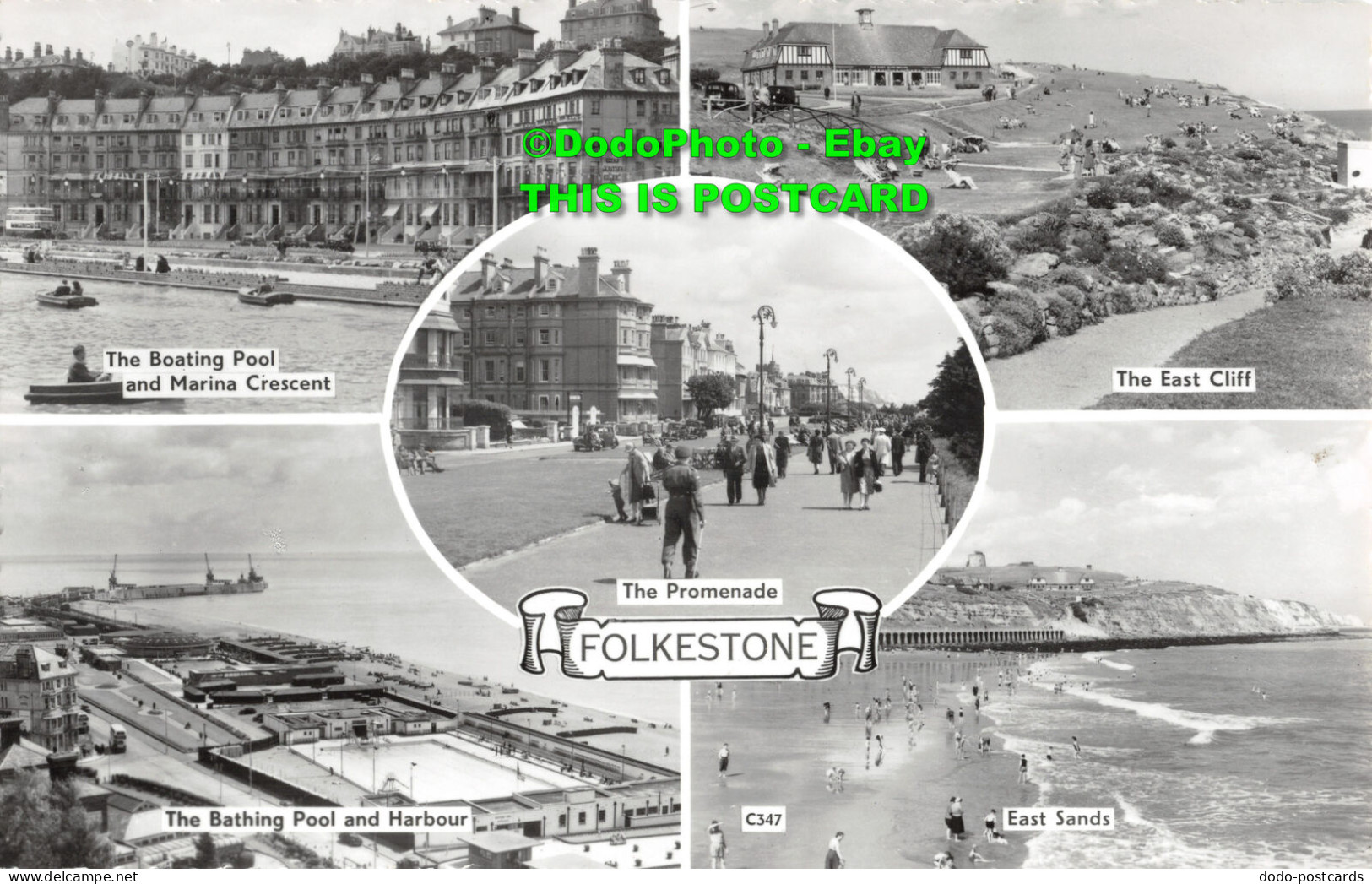R355885 Folkestone. The Bathing Pool And Harbour. East Sands. The Promenade. A. - Monde