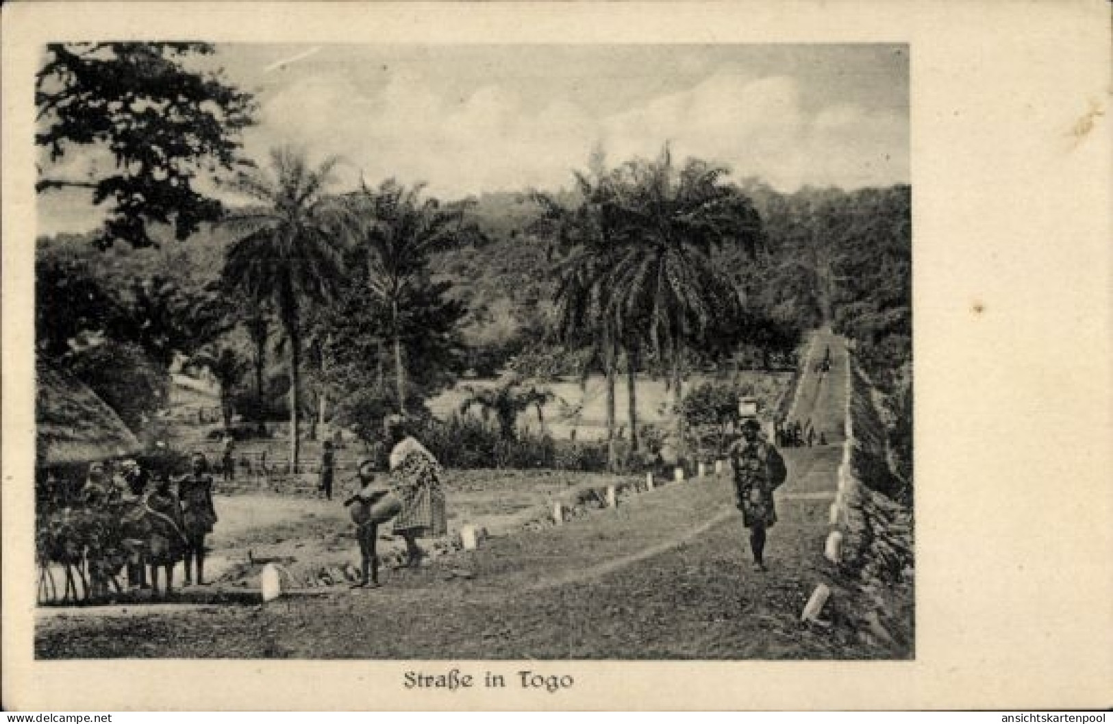 CPA Togo, Straße, Afrikaner, Palmen - South Africa