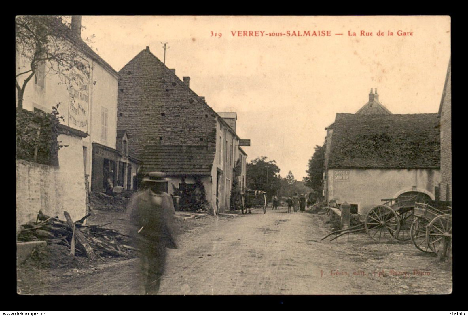 21 - VERREY-SOUS-SALMAISE - LA RUE DE LA GARE - VOIR L'ETAT - Altri & Non Classificati