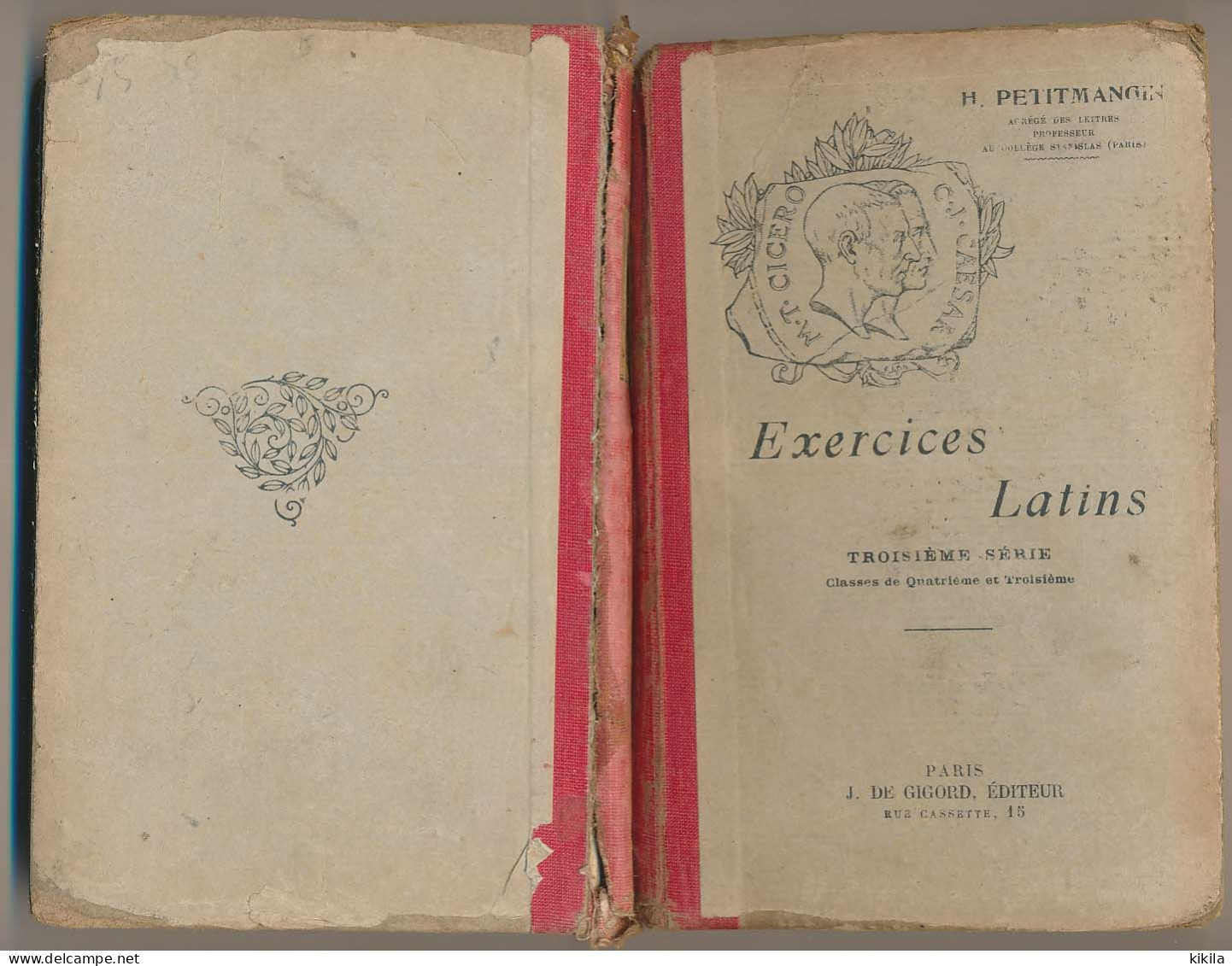 Livre EXERCICES LATINS Classes De 4ème Et 3ème H. PETITMANGIN éditions J. De Gigord Paris 1937 - 1901-1940