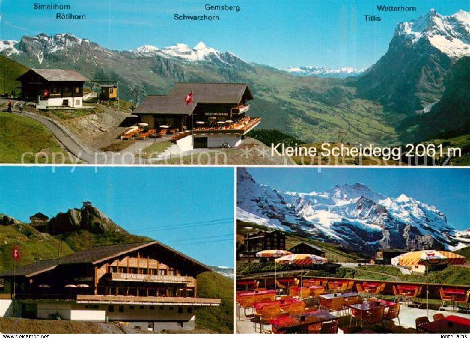 13288727 Kleine Scheidegg Interlaken Restaurant Eigernordwand Roetihorn Gemsberg - Sonstige & Ohne Zuordnung