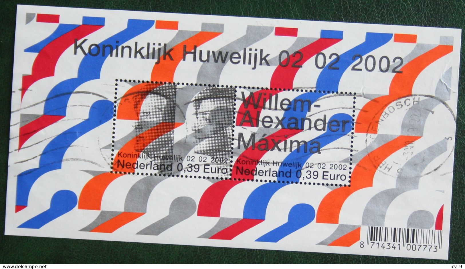 Koninklijk Huwelijk ; NVPH 2046 (Mi Block 74); 2002 Gestempeld / Used NEDERLAND / NIEDERLANDE / NETHERLANDS - Usati
