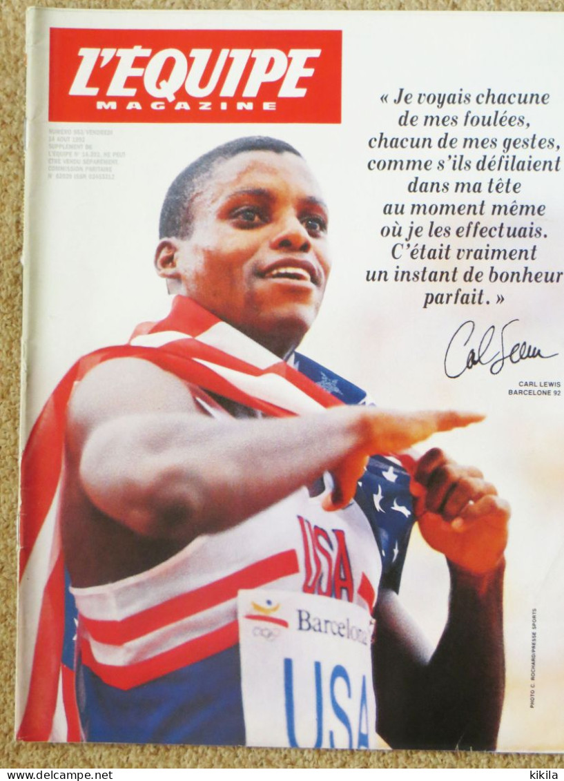 L'EQUIPE MAGAZINE N° 553 15 Août 1992 Barcelone Jeux Olympiques Carl Lewis Sergueï Bubka - Sport