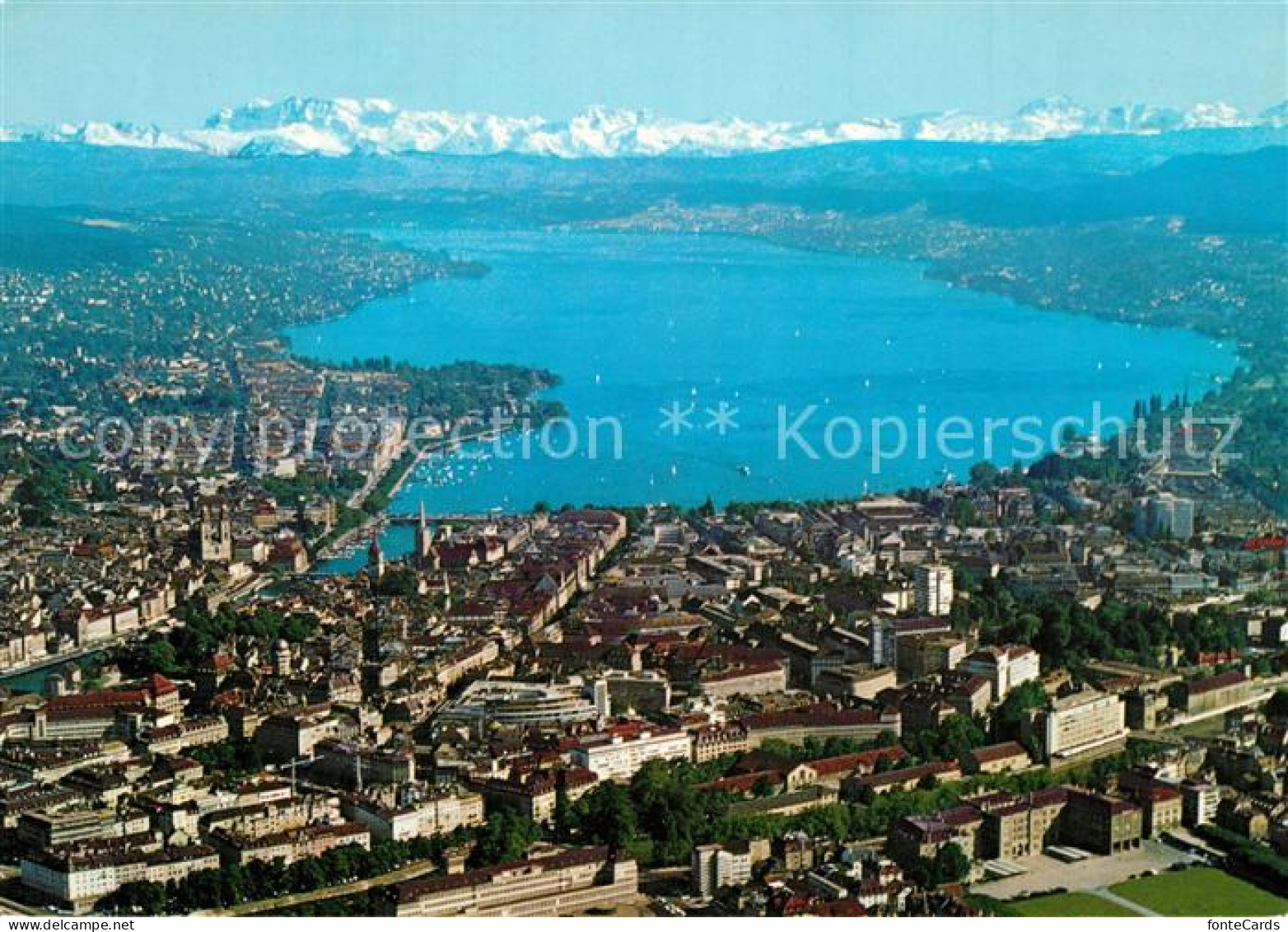 13286029 Zuerich ZH Fliegeraufnahme Mit See Und Alpen Zuerich ZH - Sonstige & Ohne Zuordnung