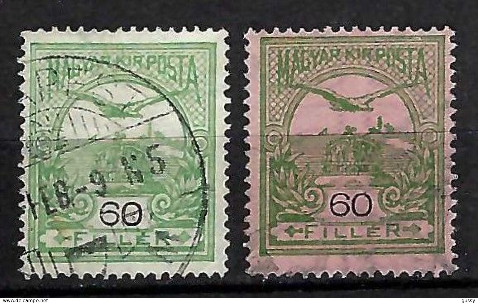 HONGRIE Ca.1900-13: Lot D' Obl., 2 Nuances - Usado