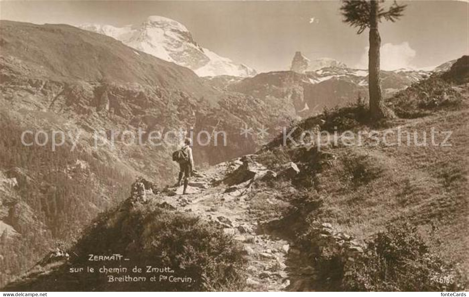 13279319 Zermatt VS Wanderweg Breithorn Und Matterhorn Zermatt VS - Sonstige & Ohne Zuordnung