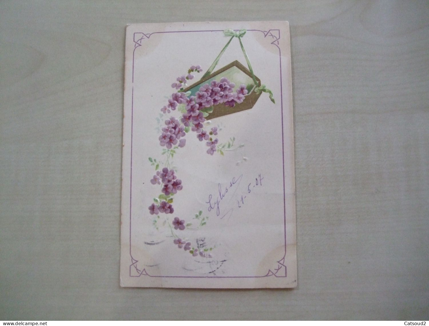 Carte Postale Ancienne 1907 FLEURS Violettes - Fleurs