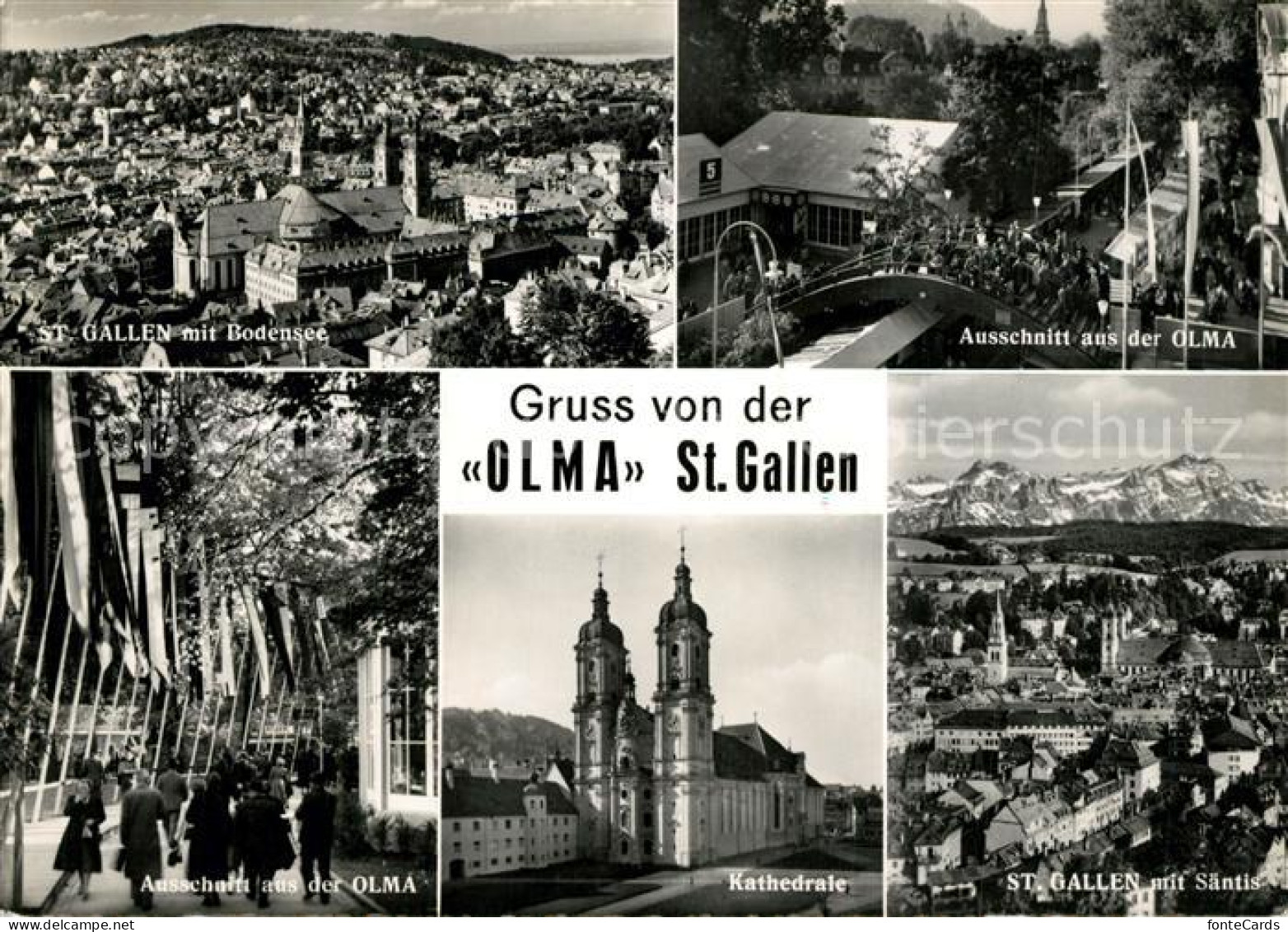 13274997 St Gallen SG OLMA Messe Fliegeraufnahme Bodensee Saentis Kathedrale St  - Andere & Zonder Classificatie