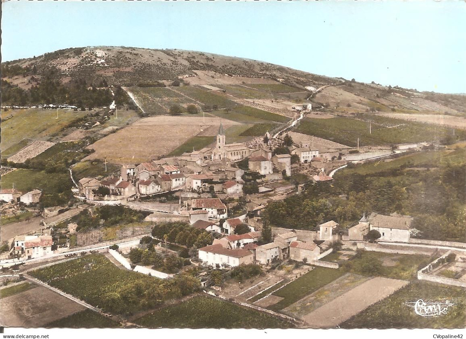 LA ROCHE VINEUSE (71) Vue Générale Aérienne En 1975  CPSM GF - Otros & Sin Clasificación