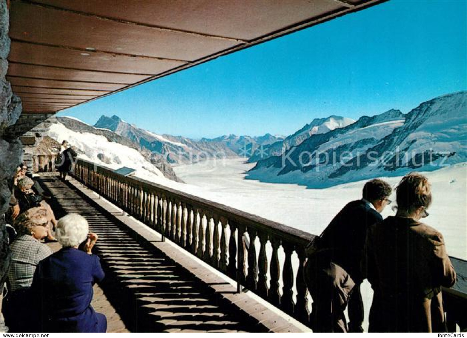 13264729 Jungfraujoch Terrasse Berghaus Aletschgletscher Jungfraujoch - Autres & Non Classés