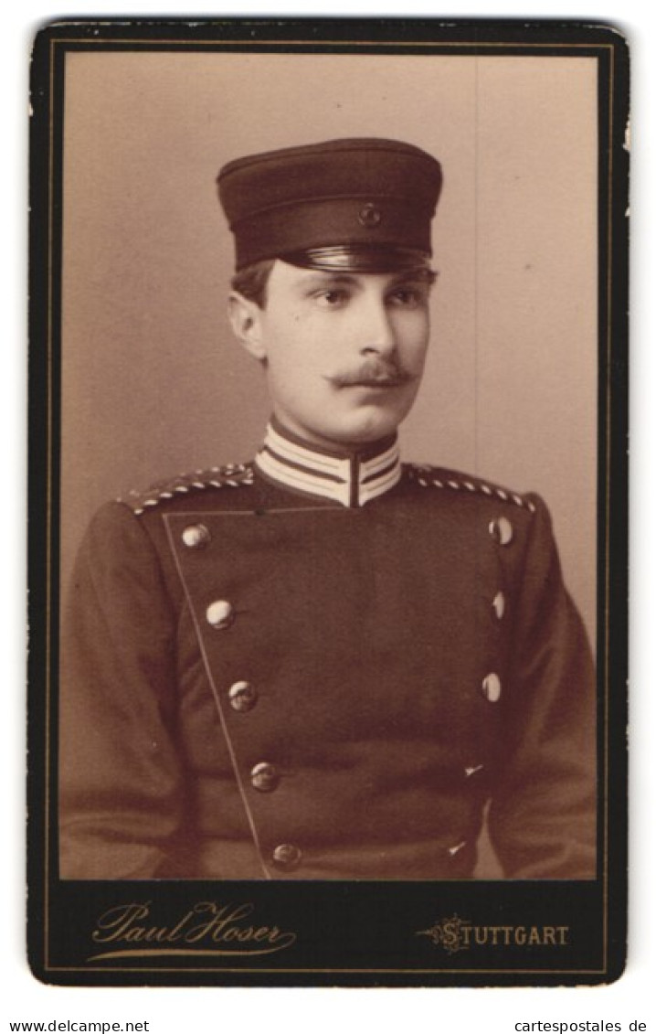 Fotografie Paul Hoser, Stuttgart, Einjährig-Freiwilliger In Garde Uniform  - Personnes Anonymes