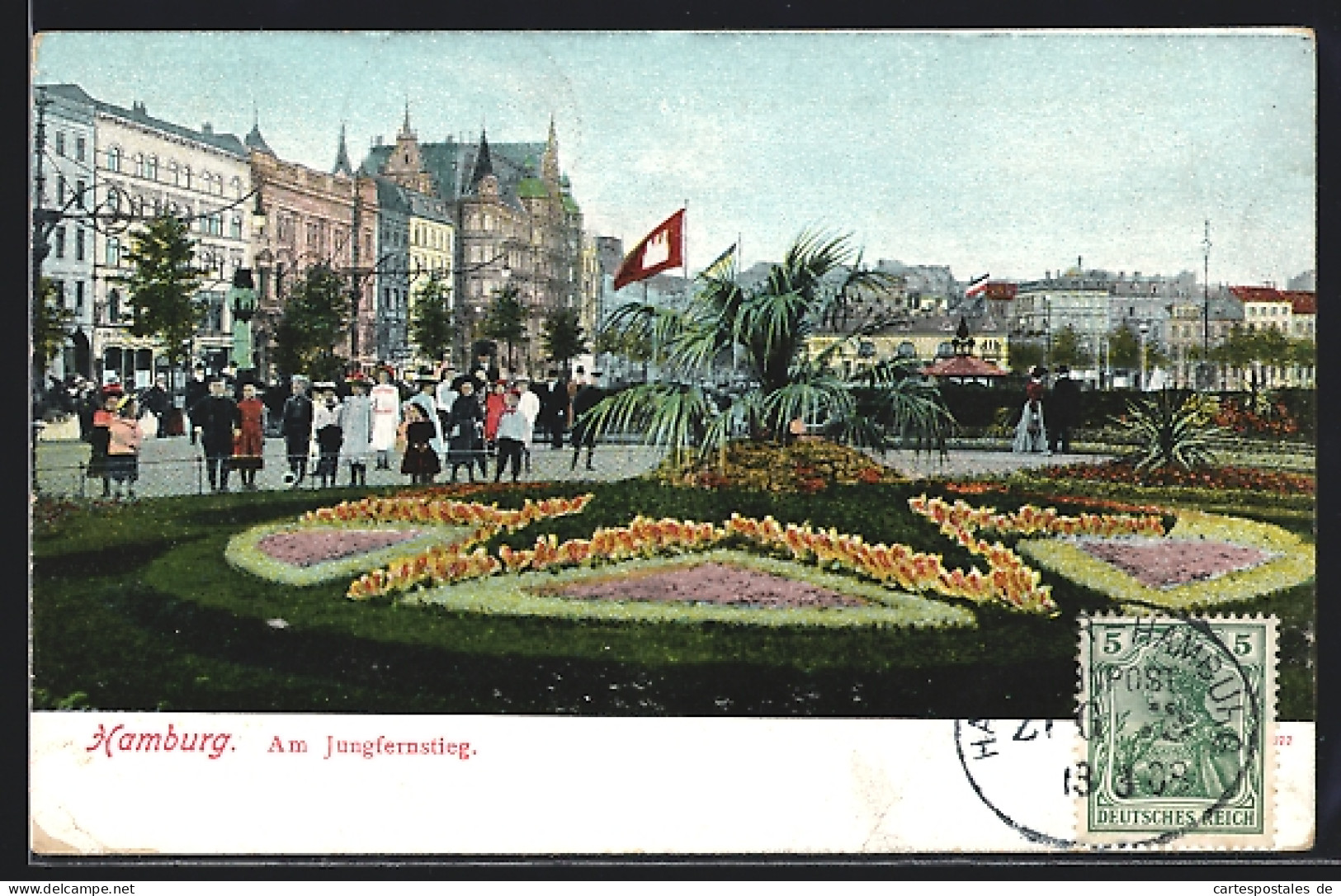 AK Hamburg-Neustadt, Grünanlagen Am Jungfernstieg  - Mitte