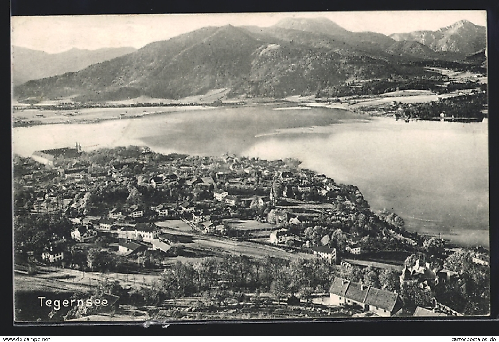 AK Tegernsee, Ortsansicht Mit Wasser- Und Bergblick  - Tegernsee