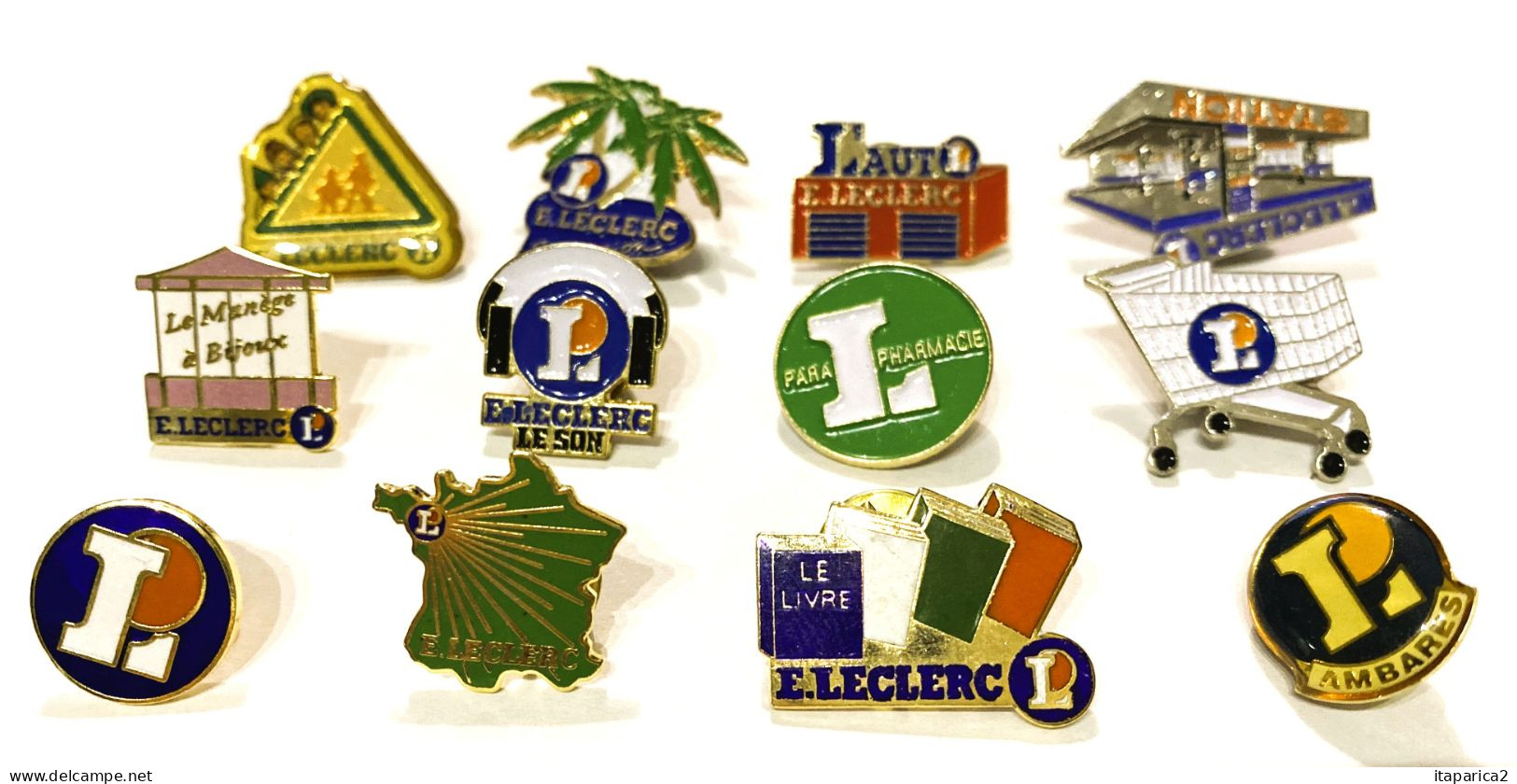 LOT 12 PINS MAGASINS LECLERC  / 33NAT - Sets