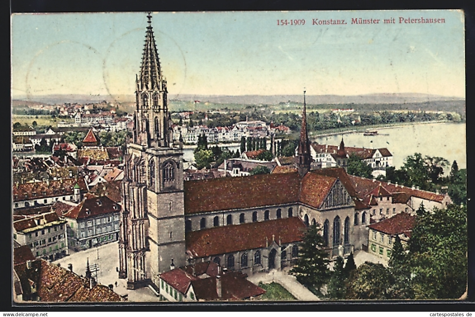 AK Konstanz, Münster Mit Petershausen Aus Der Vogelschau  - Konstanz