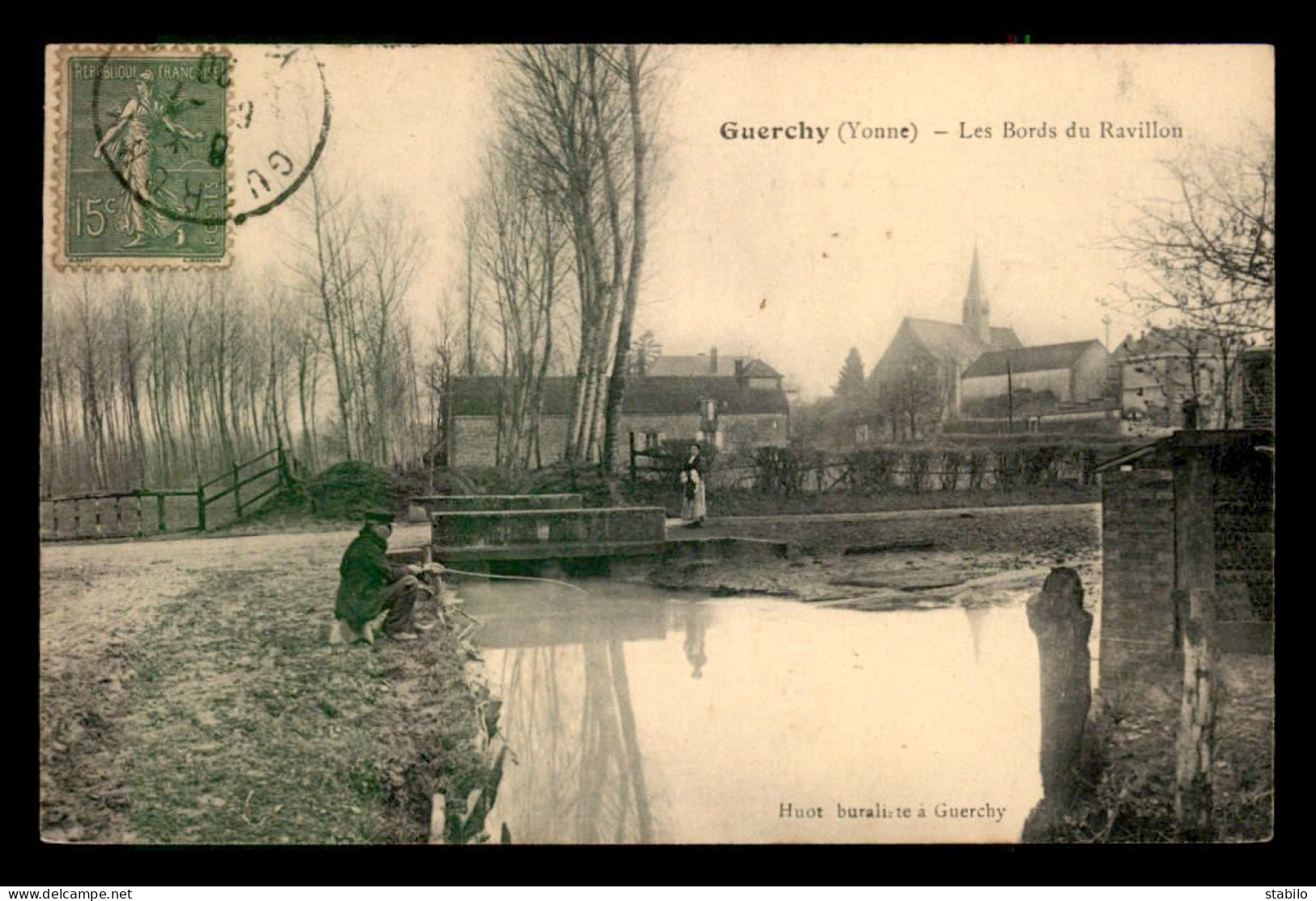 89 - GUERCHY - LES BORDS DU RAVILLON - PECHE A LA LIGNE - Other & Unclassified