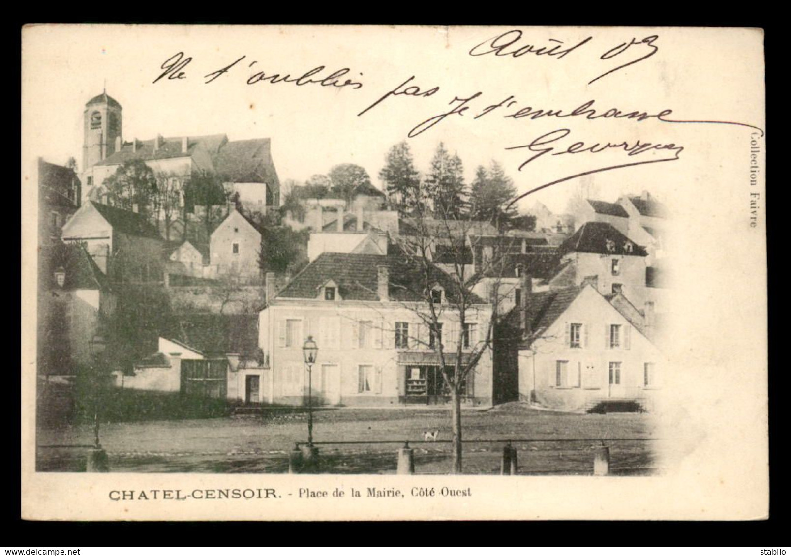 89 - CHATEL-CENSOIR - PLACE DE LA MAIRIE - Sonstige & Ohne Zuordnung