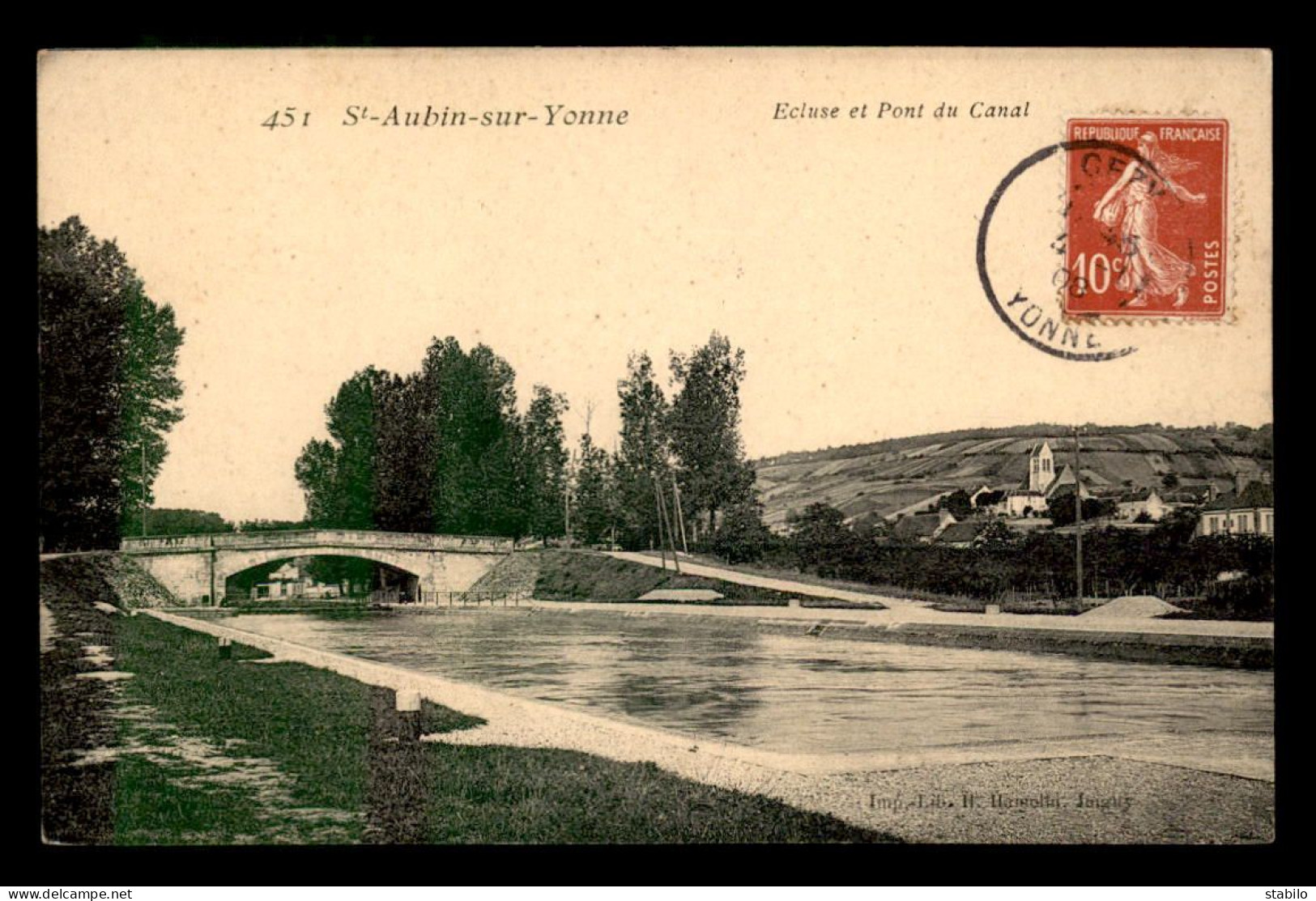 89 - SAINT-AUBIN-SUR-YONNE - ECLUSE ET PONT DU CANAL - Other & Unclassified