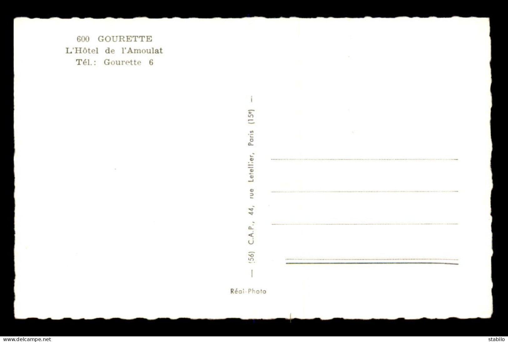 64 - GOURETTE - HOTEL DE L'AMOULAT - Andere & Zonder Classificatie