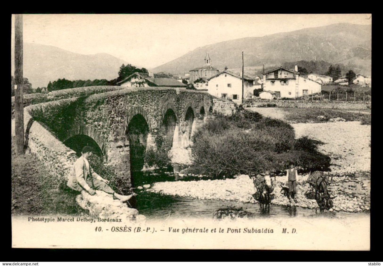 64 - OSSES - VUE GENERALE ET LE PONT SUBIALDIA - Other & Unclassified