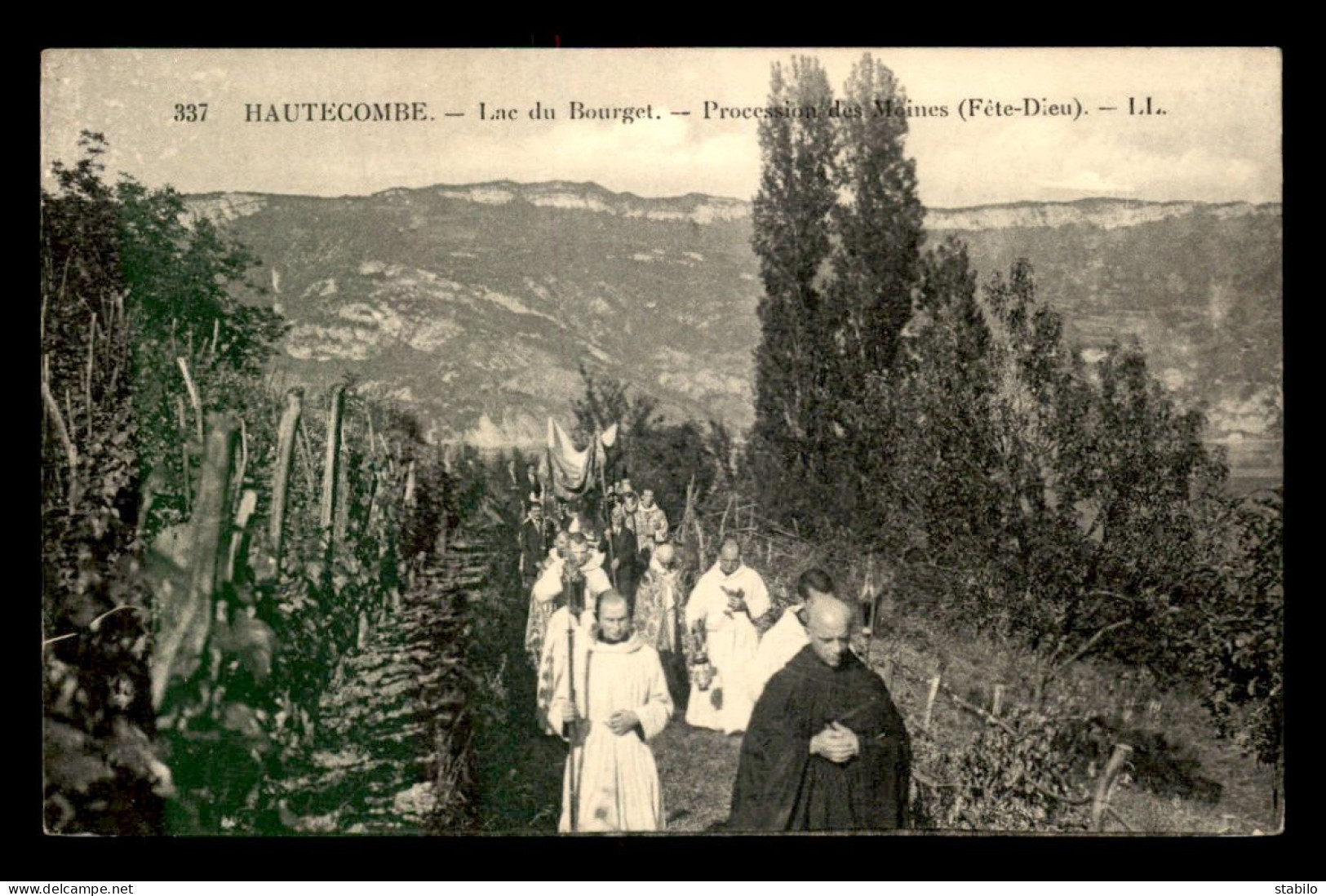 73 - HAUTECOMBE - LAC DU BOURGET - PROCESSION DES MOINES, FETE-DIEU - Autres & Non Classés