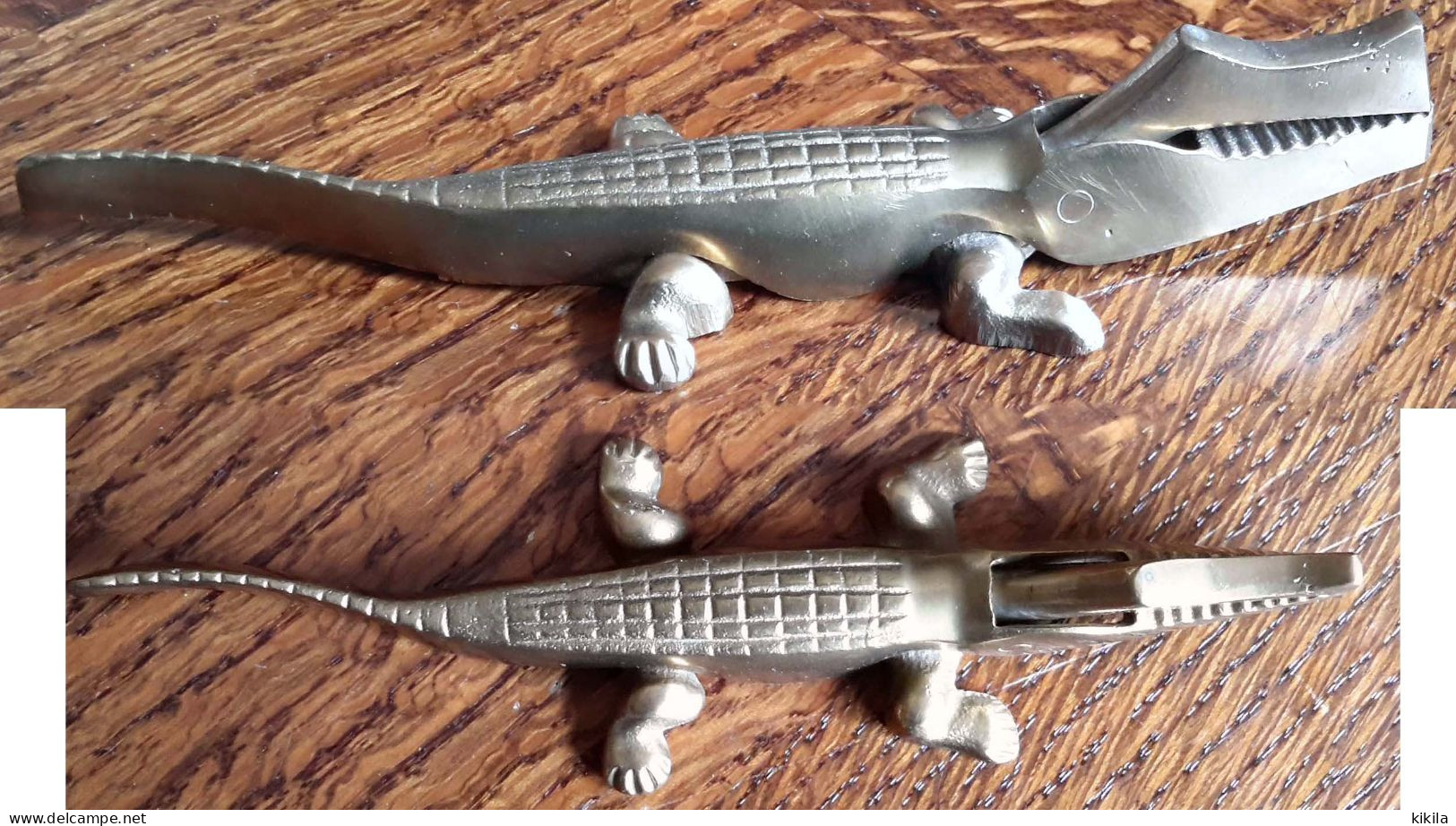 Casse Noix Ou Mâche-bouchon Nutcracker Nussknacker Métal Jaune (bronze?) (4) Crocodile Ou Caïman Ou Alligator De 17 Cm - Arte Popolare