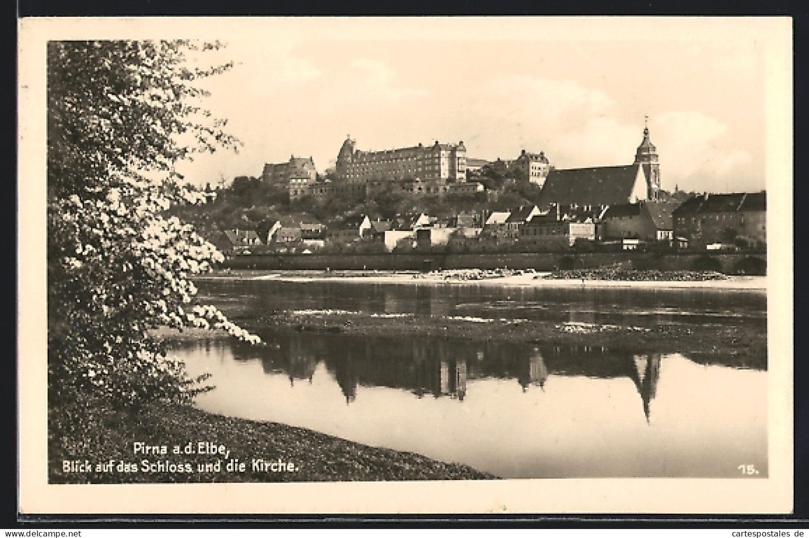 AK Pirna /Elbe, Ortsansicht Mit Schloss Und Kirche  - Pirna