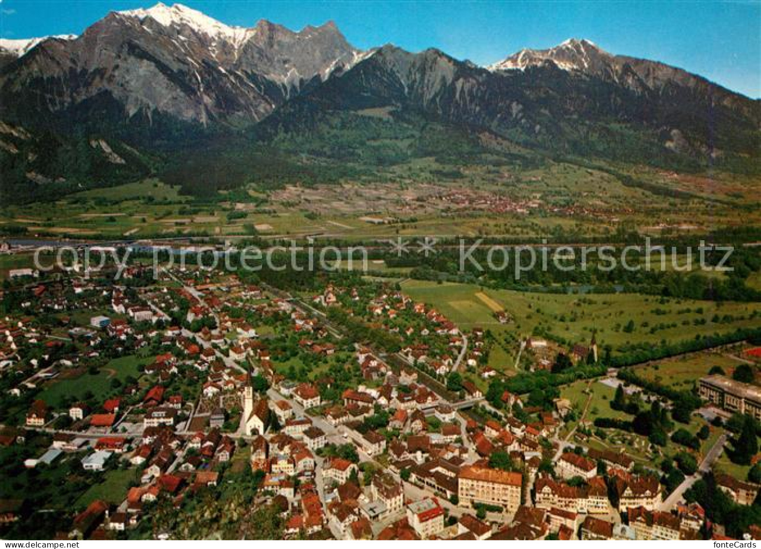 13247159 Bad Ragaz Mit Falknis Und Vilan Fliegeraufnahme Bad Ragaz - Sonstige & Ohne Zuordnung