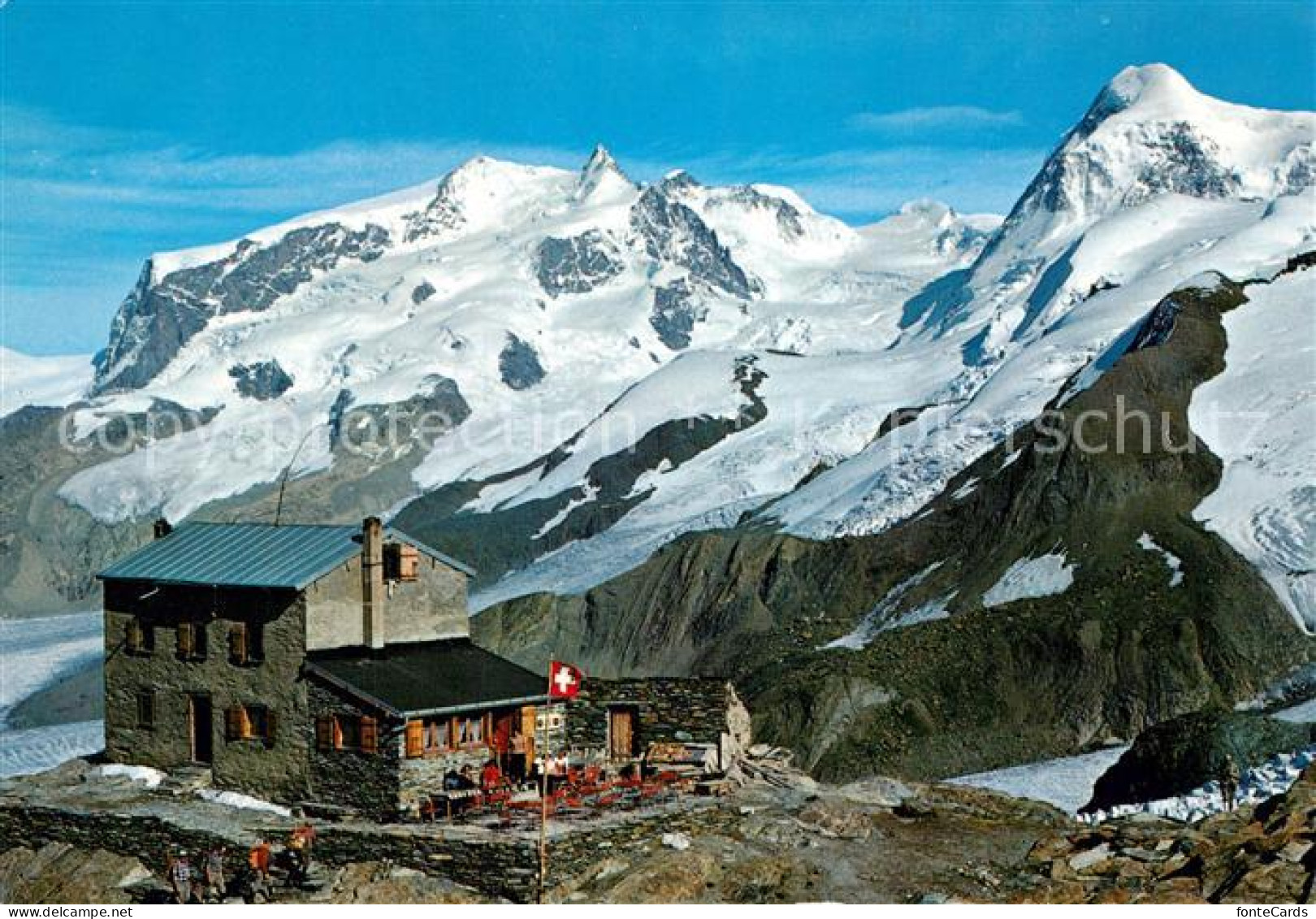 13246577 Zermatt VS Gandegghuette Monte Rosa Liskamm Gletscher Zermatt VS - Sonstige & Ohne Zuordnung