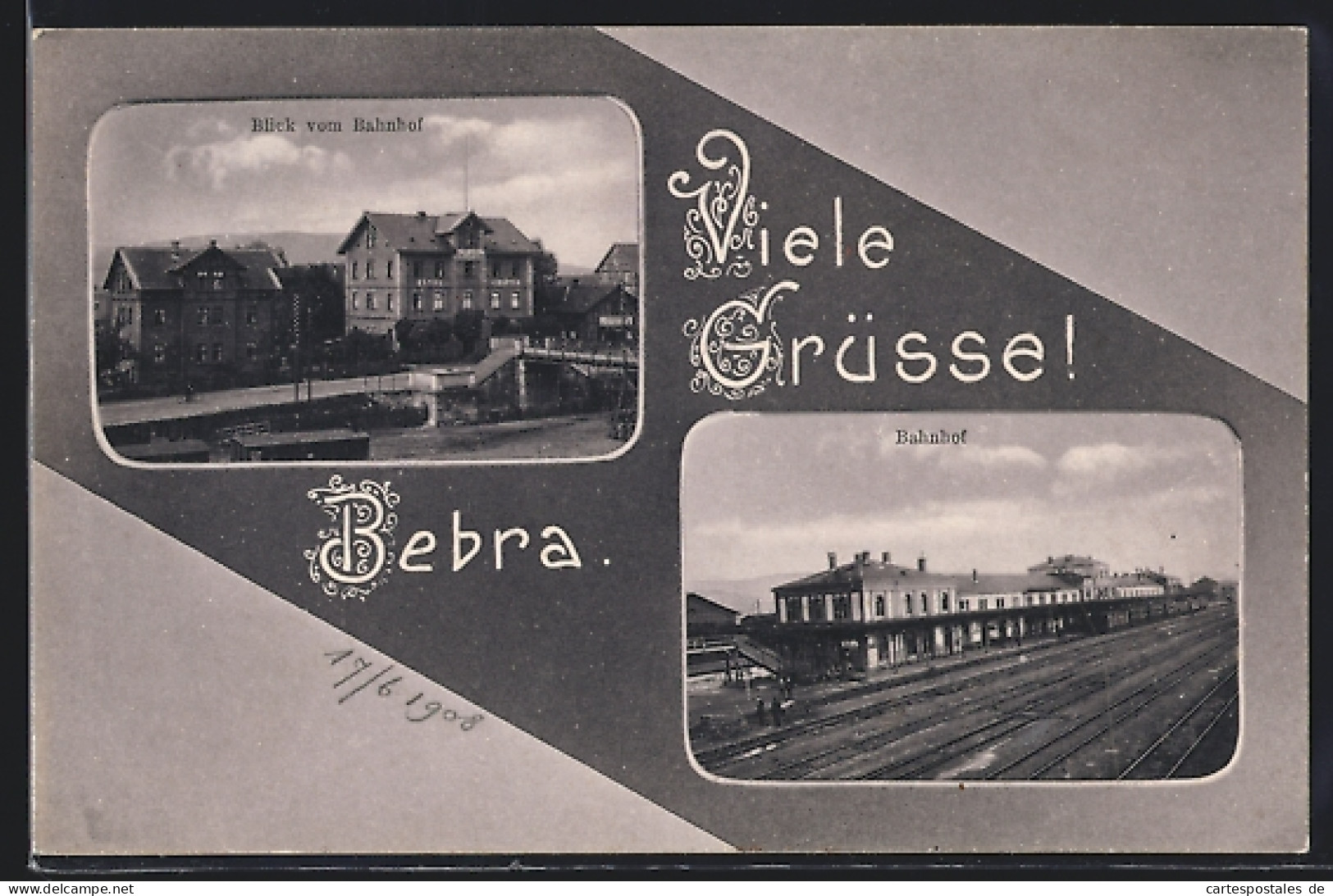 AK Bebra, Blick Vom Bahnhof, Bahnhof  - Bebra