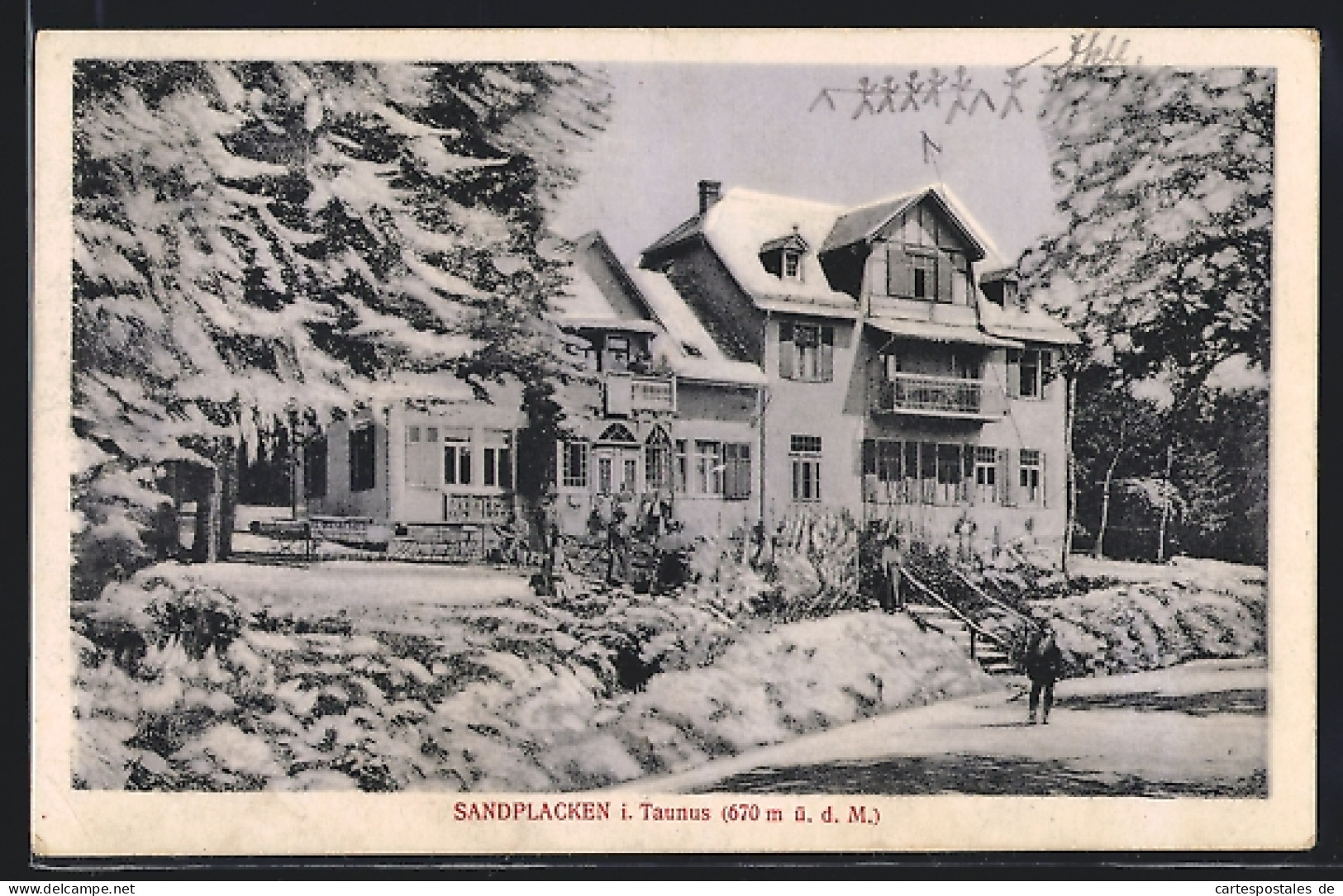 AK Sandplacken I. Taunus, Waldwirtschaft Und Sommeraufenthalt Im Winter  - Taunus