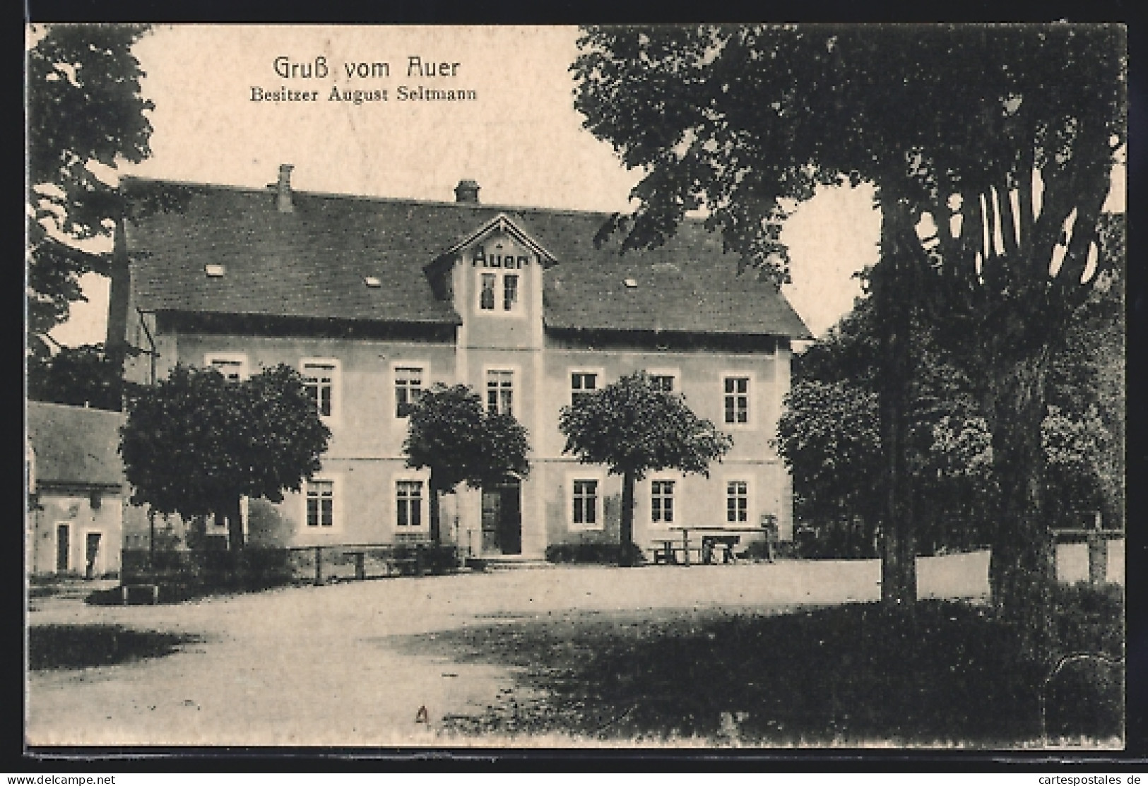 AK Moritzburg /Meissen, Gasthof Auer, Besitzer August Seltmann  - Moritzburg