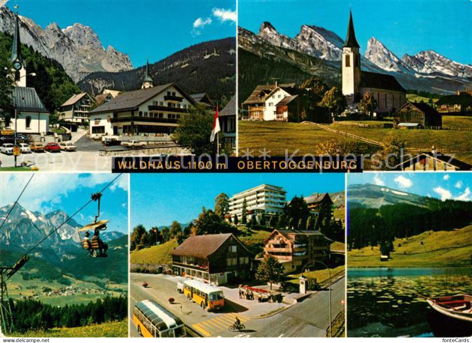 13246349 Wildhaus SG Ortsmotive Mit Kirche Appenzeller Alpen Bergbahn Hotel See  - Other & Unclassified