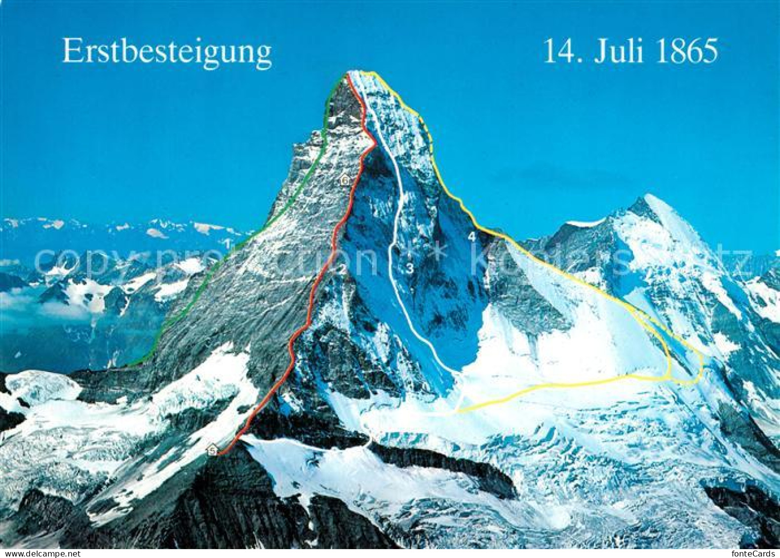 13246079 Matterhorn VS Erstbesteigung Juli 1865 Hoernligrat Matterhorn VS - Autres & Non Classés