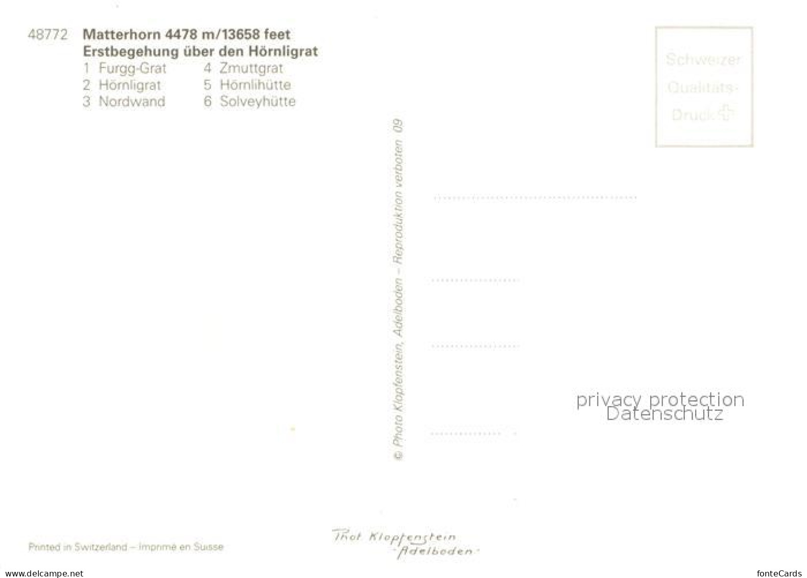 13246079 Matterhorn VS Erstbesteigung Juli 1865 Hoernligrat Matterhorn VS - Other & Unclassified