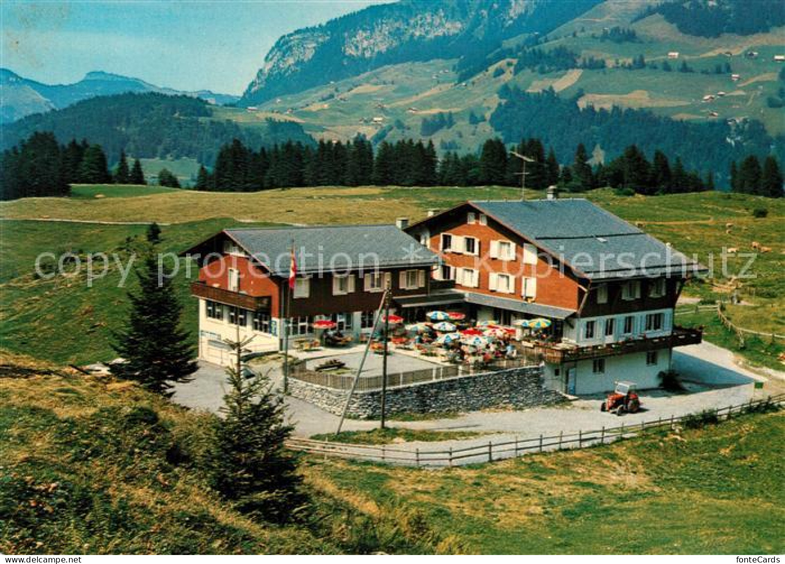 13238199 Engelberg OW Cafe Ritz Restaurant Pension Gerschnialp Landschaftspanora - Andere & Zonder Classificatie