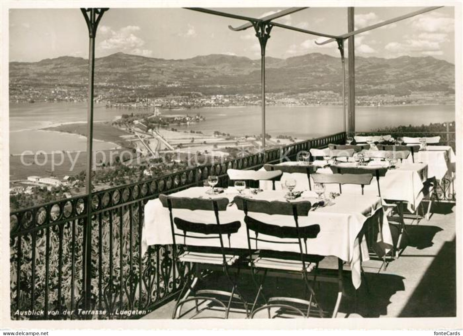 13238147 Luegeten Pfaeffikon SZ Bergrestaurant Ausblick Von Der Terrasse Zuerich - Andere & Zonder Classificatie