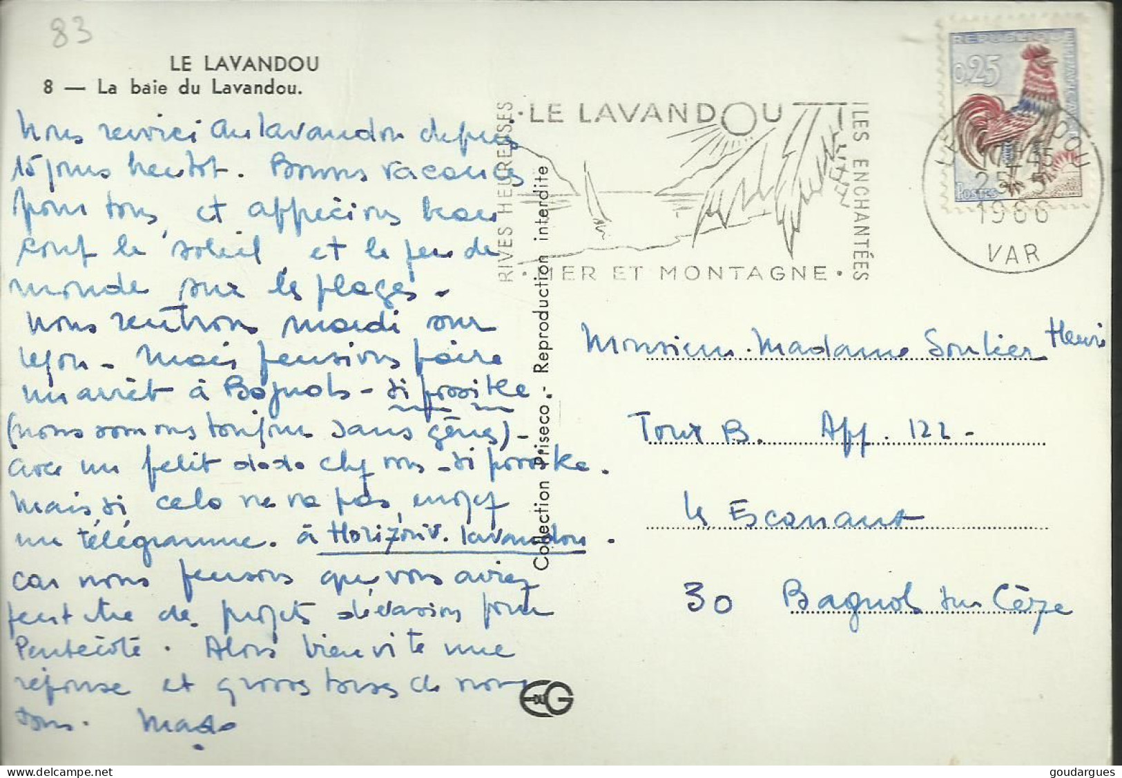 Le Lavandou - La Baie Du Lavandou - Flamme Du Lavandou 1966 - (P) - Le Lavandou
