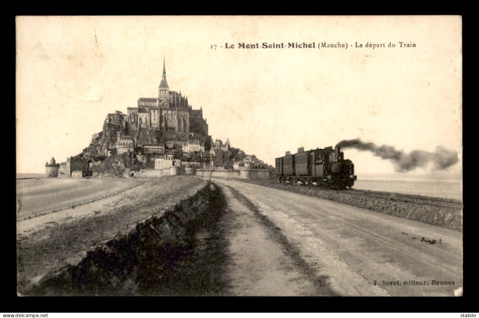 50 - LE MONT SAINT-MICHEL - LE DEPART DU TRAIN - Le Mont Saint Michel