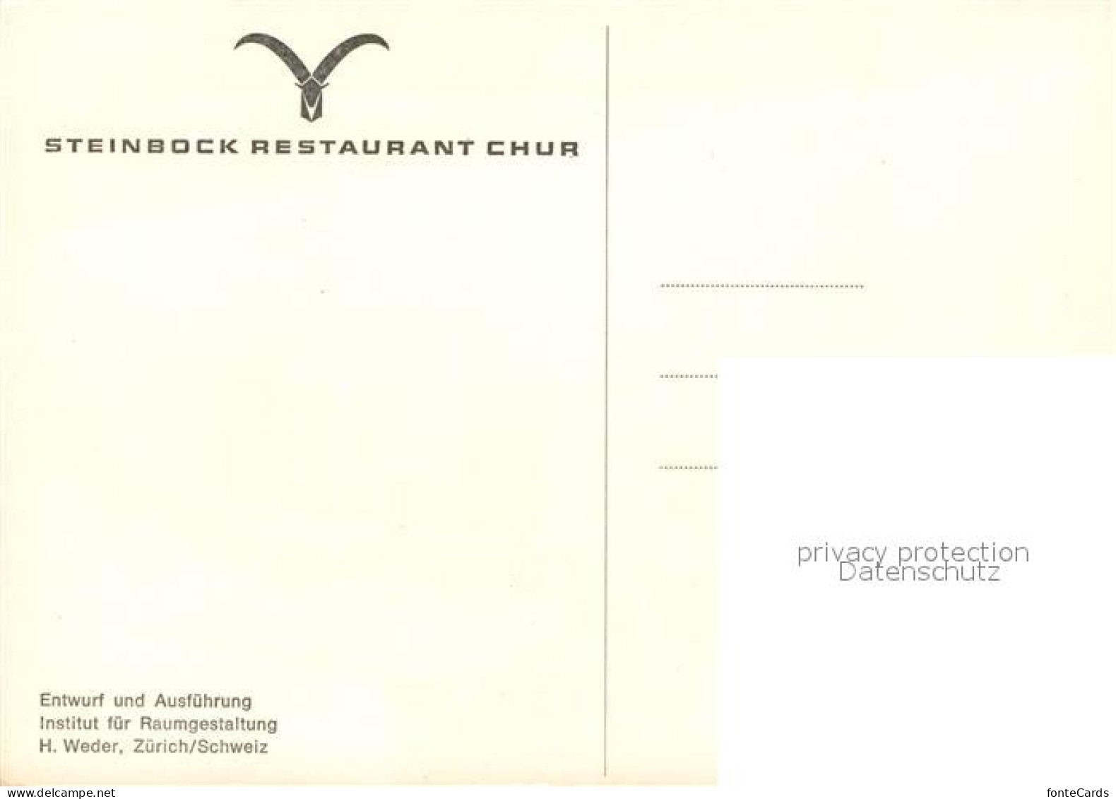 13237427 Chur GR Steinbock Restaurant Chur GR - Autres & Non Classés