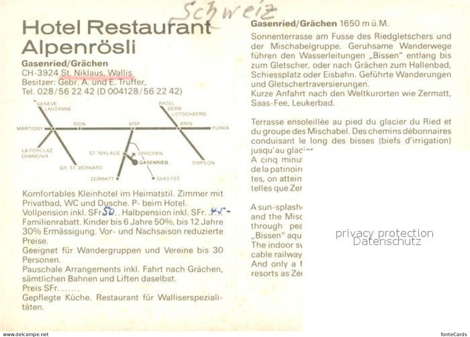 13235047 Gasenried Hoteel Restaurant Alpenroesli Gastraum Zimmer Gasenried - Sonstige & Ohne Zuordnung