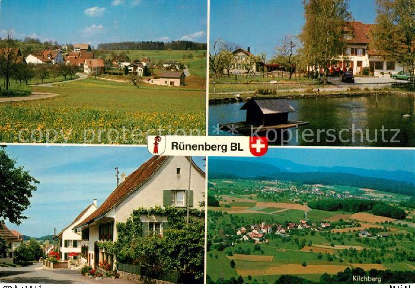 13234859 Ruenenberg Teilansichten Schwanenteich Kilchberg Fliegeraufnahme Ruenen - Autres & Non Classés