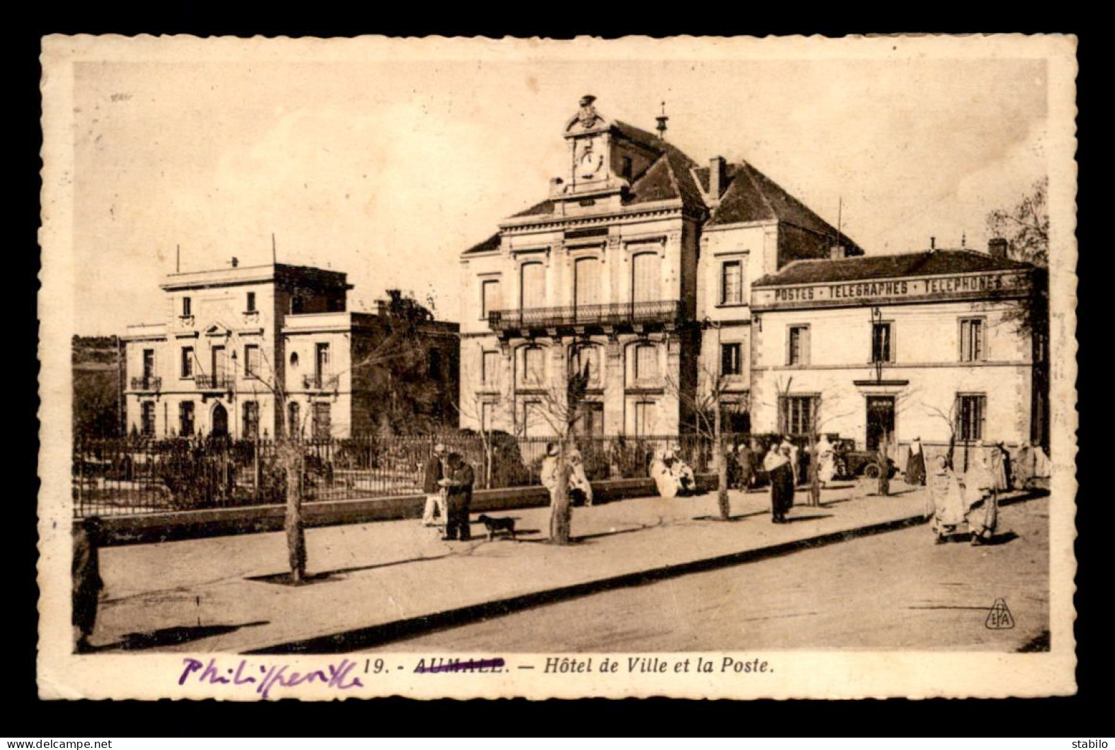 ALGERIE - PHILIPPEVILLE - HOTEL DE VILLE ET POSTE - Skikda (Philippeville)