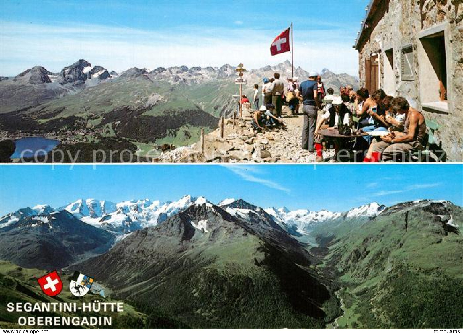 13234379 Segantinihuette Berghuette Oberengadin Fernsicht Alpenpanorama Segantin - Autres & Non Classés